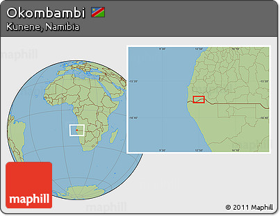 Savanna Style Location Map of Okombambi