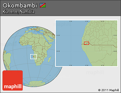 Savanna Style Location Map of Okombambi