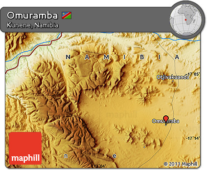 Physical Map of Omuramba