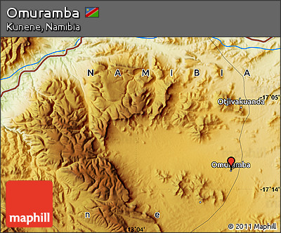 Physical Map of Omuramba