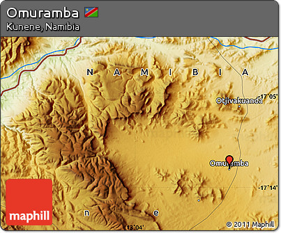 Physical Map of Omuramba