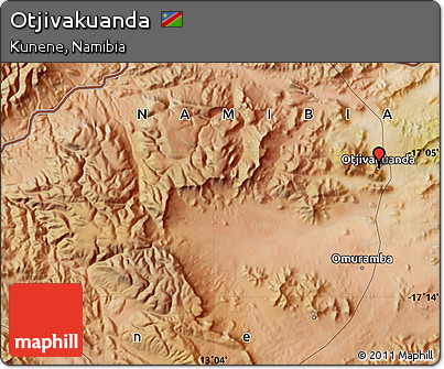 Satellite Map of Otjivakuanda