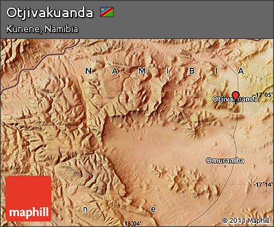 Satellite Map of Otjivakuanda