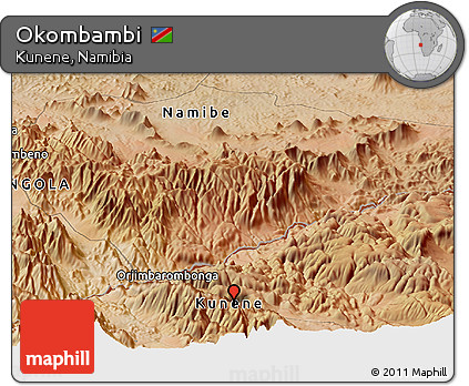 Satellite Panoramic Map of Okombambi