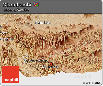 Satellite Panoramic Map of Okombambi