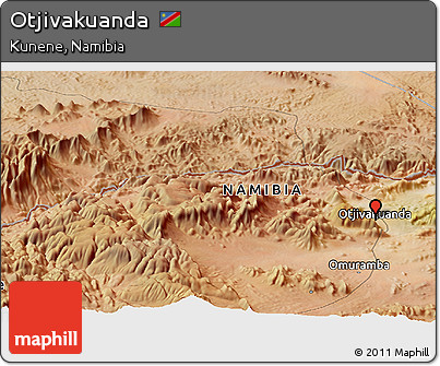Satellite Panoramic Map of Otjivakuanda
