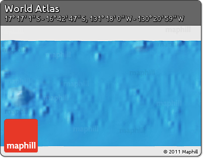 Physical 3D Map of the Area around 16° 59' 54" S, 130° 49' 29" W
