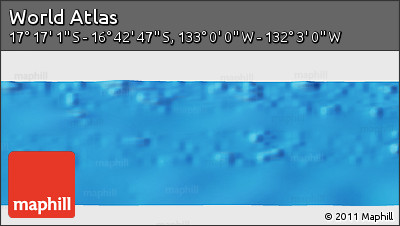 Physical Panoramic Map of the Area around 16° 59' 54" S, 132° 31' 30" W