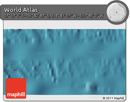 Satellite 3D Map of the Area around 16° 59' 54" S, 134° 13' 29" W