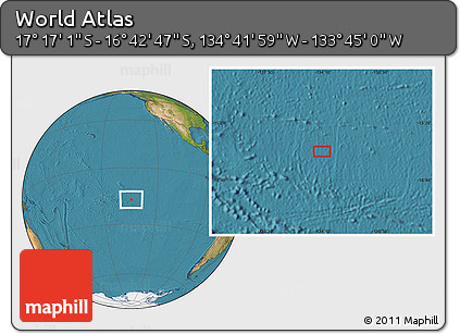 Satellite Location Map of the Area around 16° 59' 54" S, 134° 13' 29" W