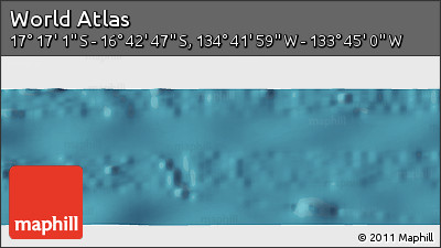 Satellite Panoramic Map of the Area around 16° 59' 54" S, 134° 13' 29" W