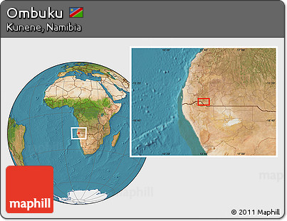 Satellite Location Map of Ombuku