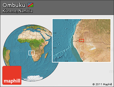 Satellite Location Map of Ombuku
