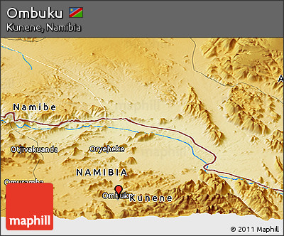 Physical Panoramic Map of Ombuku