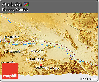 Physical Panoramic Map of Ombuku