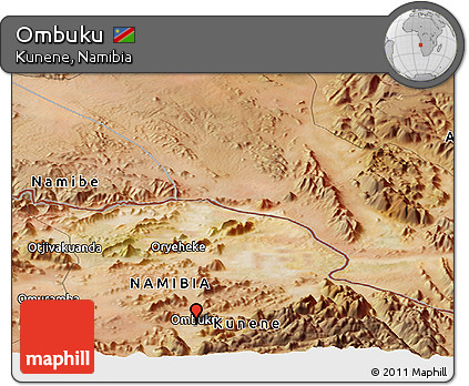 Satellite Panoramic Map of Ombuku