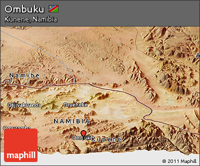 Satellite Panoramic Map of Ombuku