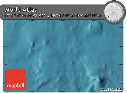 Satellite Map of the Area around 16° 59' 54" S, 140° 10' 30" W