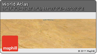 Satellite Panoramic Map of the Area around 16° 59' 54" S, 142° 1' 30" E