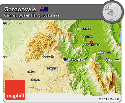 Physical 3D Map of Gordonvale