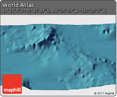 Satellite 3D Map of the Area around 16° 59' 54" S, 146° 7' 30" W