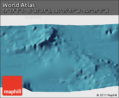 Satellite 3D Map of the Area around 16° 59' 54" S, 146° 7' 30" W