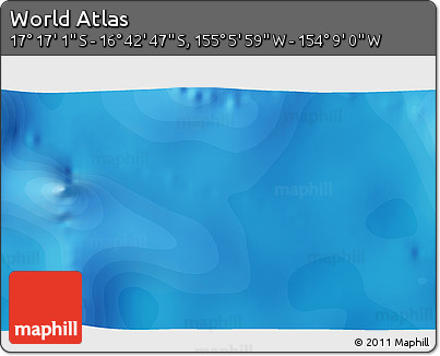 Political 3D Map of the Area around 16° 59' 54" S, 154° 37' 30" W