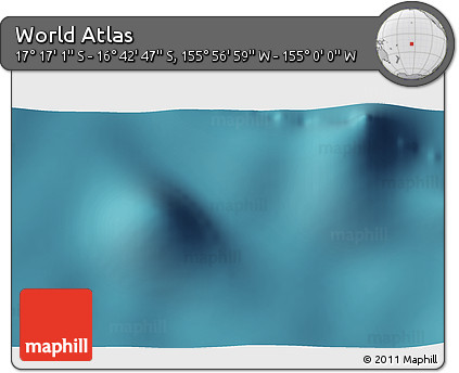Satellite 3D Map of the Area around 16° 59' 54" S, 155° 28' 29" W