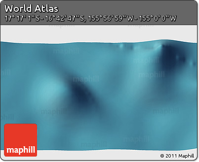 Satellite 3D Map of the Area around 16° 59' 54" S, 155° 28' 29" W