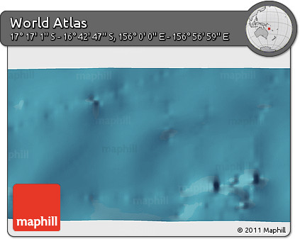 Satellite 3D Map of the Area around 16° 59' 54" S, 156° 28' 29" E