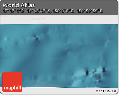 Satellite 3D Map of the Area around 16° 59' 54" S, 156° 28' 29" E