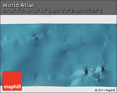 Satellite 3D Map of the Area around 16° 59' 54" S, 156° 28' 29" E