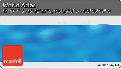 Shaded Relief Panoramic Map of the Area around 16° 59' 54" S, 156° 19' 29" W