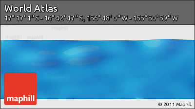 Shaded Relief Panoramic Map of the Area around 16° 59' 54" S, 156° 19' 29" W