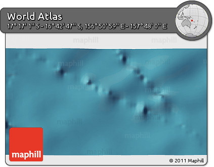 Satellite 3D Map of the Area around 16° 59' 54" S, 157° 19' 29" E