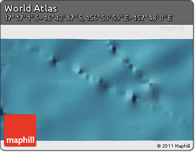 Satellite 3D Map of the Area around 16° 59' 54" S, 157° 19' 29" E