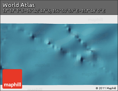 Satellite 3D Map of the Area around 16° 59' 54" S, 157° 19' 29" E
