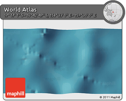 Satellite 3D Map of the Area around 16° 59' 54" S, 159° 1' 30" E