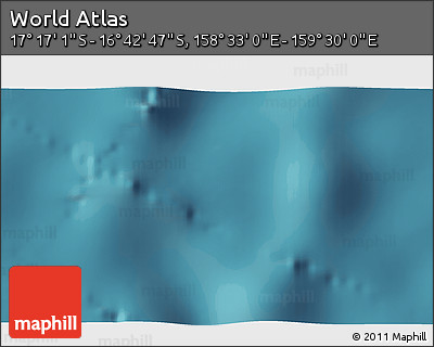 Satellite 3D Map of the Area around 16° 59' 54" S, 159° 1' 30" E