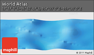 Physical Panoramic Map of the Area around 16° 59' 54" S, 159° 1' 30" E