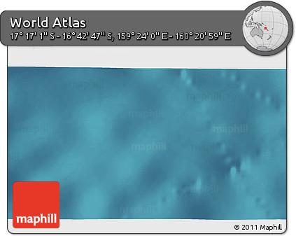 Satellite 3D Map of the Area around 16° 59' 54" S, 159° 52' 30" E