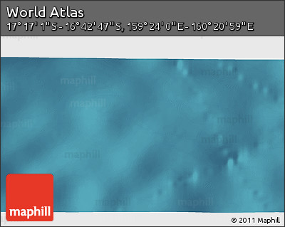 Satellite 3D Map of the Area around 16° 59' 54" S, 159° 52' 30" E