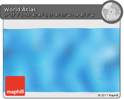 Shaded Relief 3D Map of the Area around 16° 59' 54" S, 15° 13' 29" W