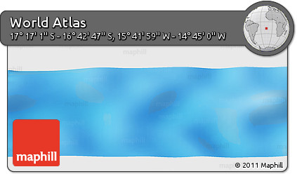 Physical Panoramic Map of the Area around 16° 59' 54" S, 15° 13' 29" W