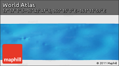 Physical Panoramic Map of the Area around 16° 59' 54" S, 160° 43' 29" E