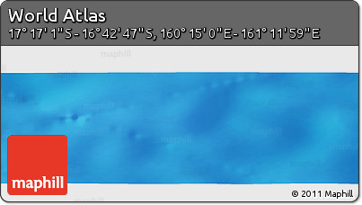 Physical Panoramic Map of the Area around 16° 59' 54" S, 160° 43' 29" E
