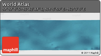 Satellite Panoramic Map of the Area around 16° 59' 54" S, 161° 34' 29" E