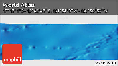 Physical Panoramic Map of the Area around 16° 59' 54" S, 161° 25' 30" W