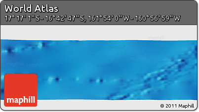 Physical Panoramic Map of the Area around 16° 59' 54" S, 161° 25' 30" W