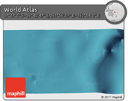 Satellite 3D Map of the Area around 16° 59' 54" S, 162° 25' 30" E